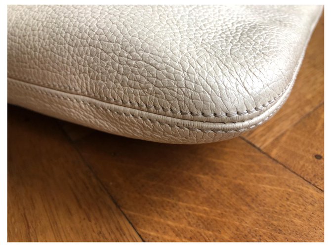 Borsa Céline in pelle martellata Eggshell Bianco sporco - vista 5