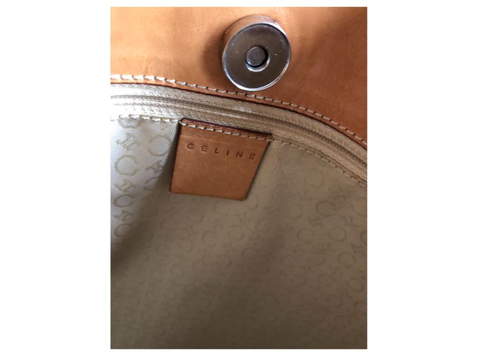 Borsa Céline in pelle martellata Eggshell Bianco sporco - vista 7