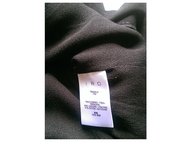 Abito nero Iro in crepe a maniche lunghe - vista 4