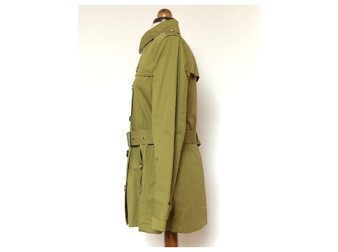Gabardina Burberry Brit Verde Oliva de Algodón - vista 3