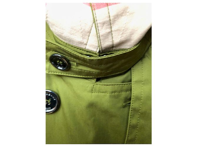 Gabardina Burberry Brit Verde Oliva de Algodón - vista 6