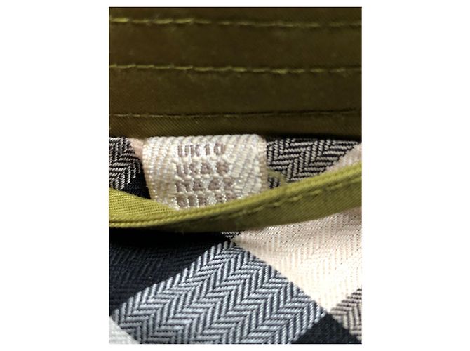 Gabardina Burberry Brit Verde Oliva de Algodón - vista 9