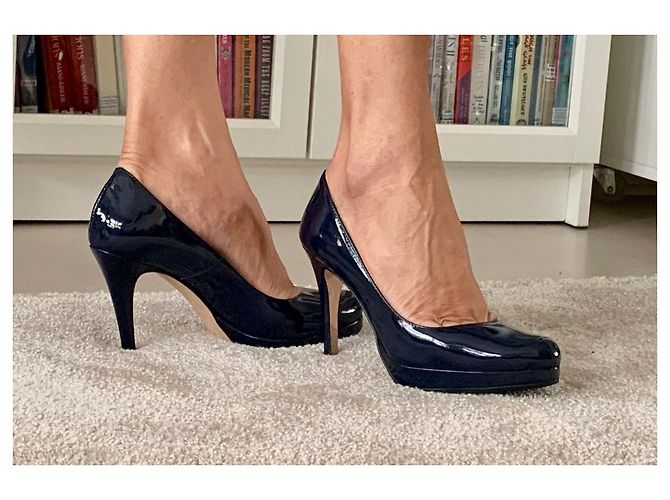 Décolleté Minelli Emeline in vernice blu navy - vista 3