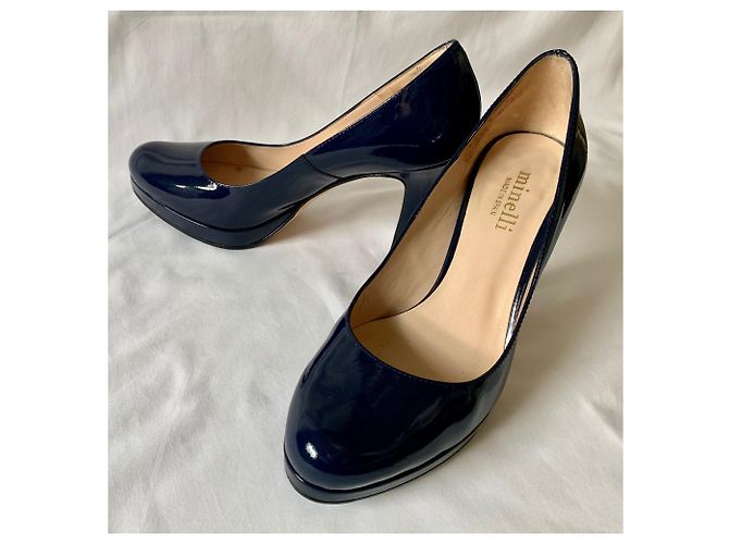 Décolleté Minelli Emeline in vernice blu navy - vista 5