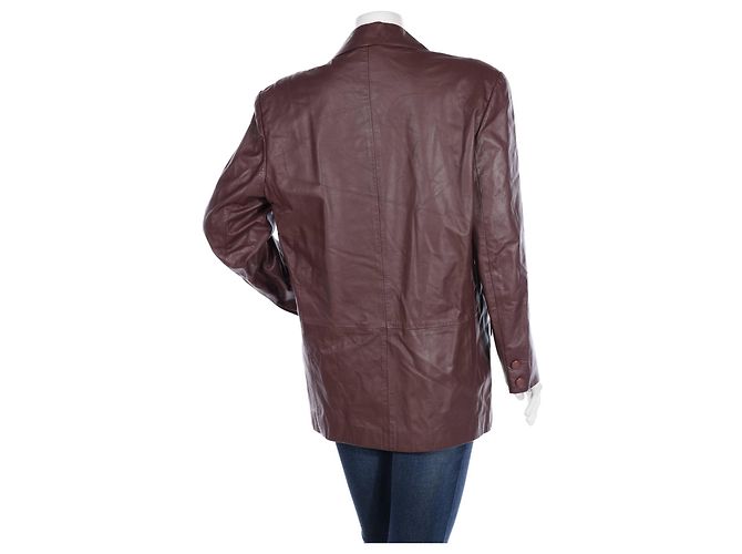 Etienne Aigner Lederblazer Jacke Dunkelrot Bordeaux - Ansicht 5
