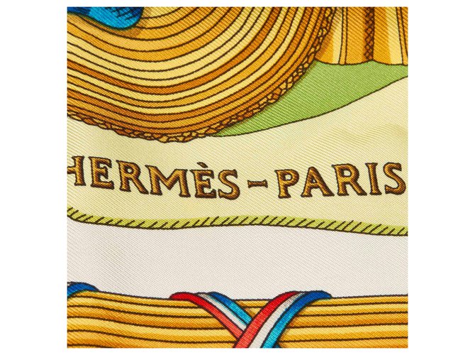 Hermès Hermes White 1789 Liberte Egalite Fraternite Silk Scarf Multiple ...