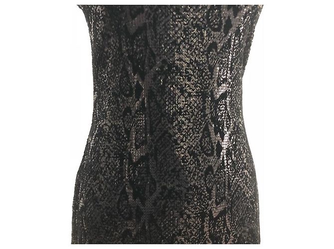 Halston Heritage Pailletten Minikleid mit einer Schulter schwarz - Ansicht 13