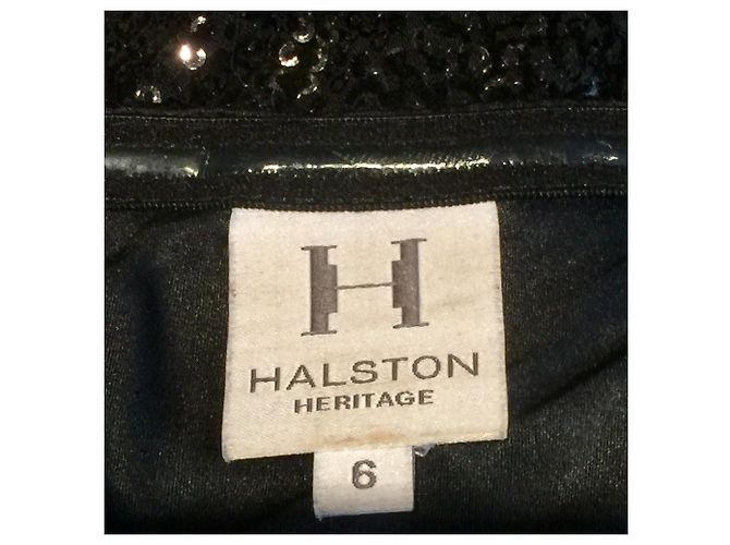 Halston Heritage Pailletten Minikleid mit einer Schulter schwarz - Ansicht 9