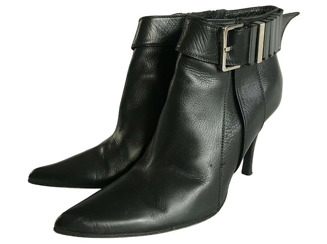 Botines negros de piel con hebilla Bottega Veneta - vista 3