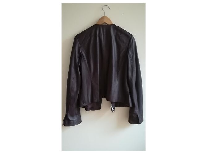Vince Elegante giacca con zip Marrone scuro - vista 3