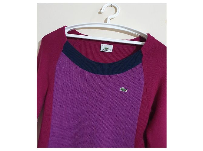 Lacoste Wollkleid Lila Größe 38 Mehrfarben - Ansicht 2