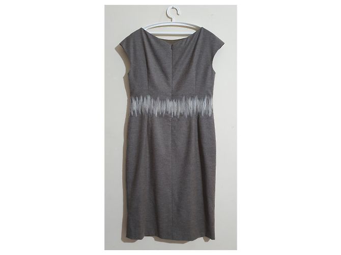 Escada Kleid aus Wolle und Kaschmir Farbe Tabak - Ansicht 3