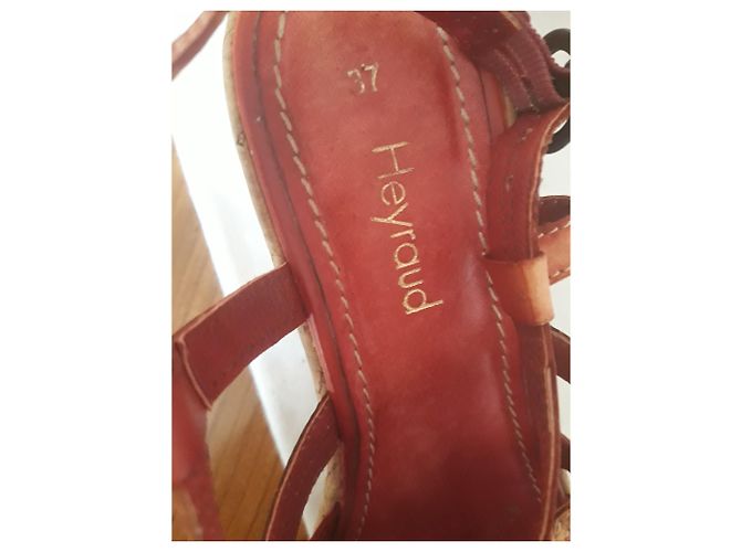 Autre Marque Sandali Herault , Tacco a zeppa , taille 37 Rosso - vista 3