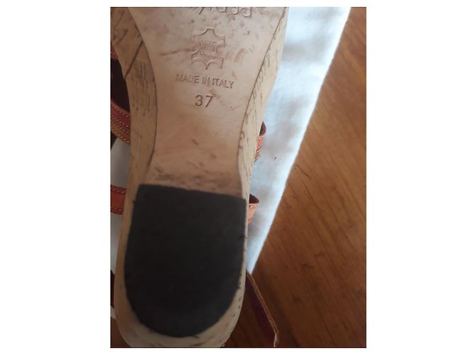 Autre Marque Sandali Herault , Tacco a zeppa , taille 37 Rosso - vista 4