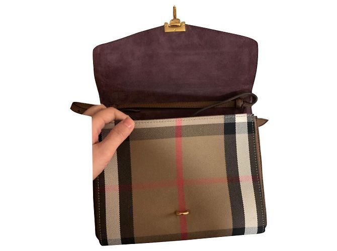 Cartera Burberry de piel exótica marrón Castaño - vista 2