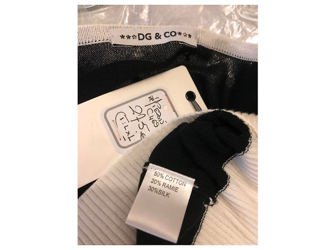 Autre Marque Túnica negra de algodón D&CO con patrones blancos Negro - vista 6