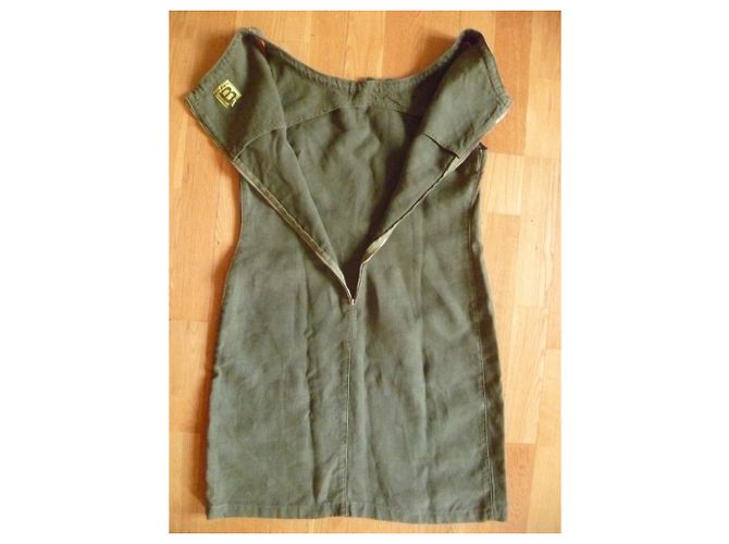 vestido sin mangas 100% Bensimon de lino caqui. taille 40. Utilizado en excelentes condiciones. - vista 3