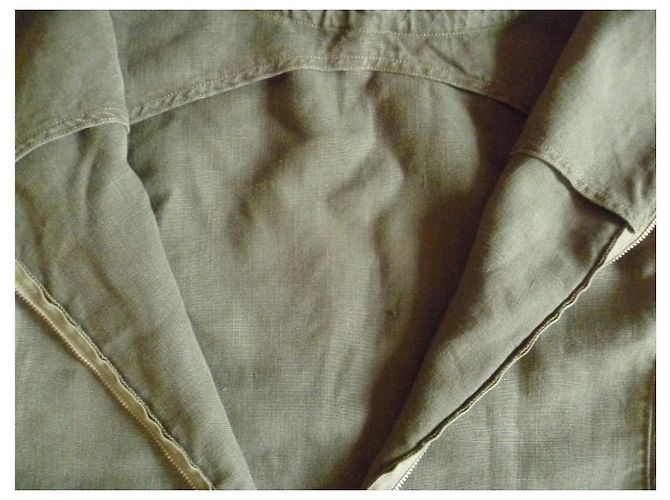 vestido sin mangas 100% Bensimon de lino caqui. taille 40. Utilizado en excelentes condiciones. - vista 4