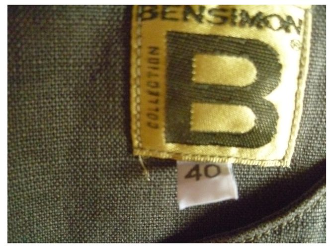 vestido sin mangas 100% Bensimon de lino caqui. taille 40. Utilizado en excelentes condiciones. - vista 7