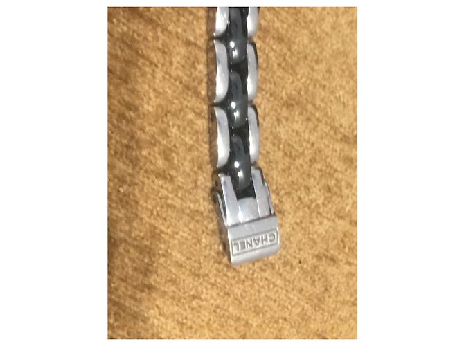 Première Chanel Premiere Uhr Stahl und schwarze Keramik Silber - Ansicht 3