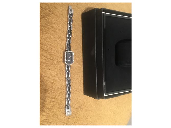 Première Chanel Premiere Uhr Stahl und schwarze Keramik Silber - Ansicht 4