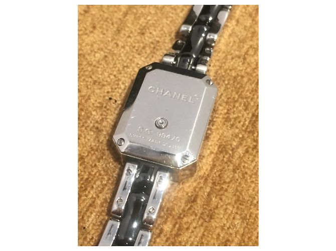 Première Chanel Premiere Uhr Stahl und schwarze Keramik Silber - Ansicht 6