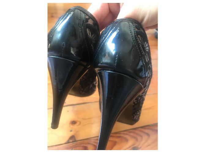 Louis Vuitton Botines LV punta abierta Negro - vista 3