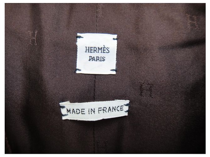Hermès Hermes Baumwolle und Seide Weste Neuzustand t 40 Dunkelbraun - Ansicht 2