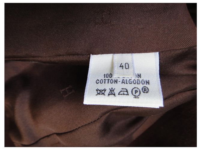 Hermès Hermes Baumwolle und Seide Weste Neuzustand t 40 Dunkelbraun - Ansicht 3