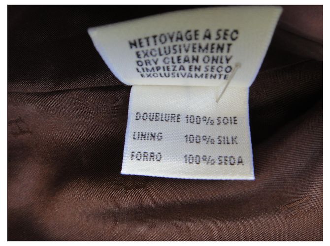 Hermès Hermes Baumwolle und Seide Weste Neuzustand t 40 Dunkelbraun - Ansicht 4