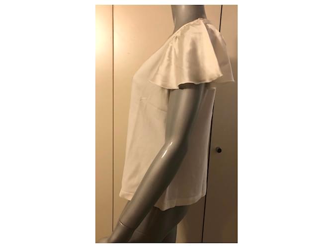 Top Escada Sport de algodón color eggshell con strass Blanco roto - vista 3