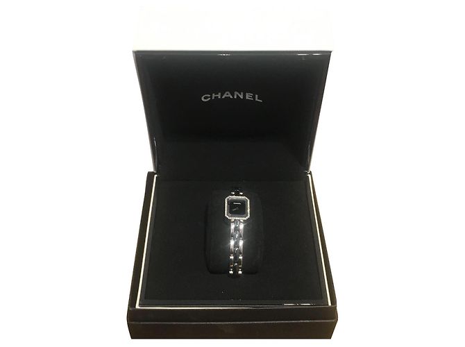 Première Relógio Chanel Premier em aço e cerâmica preta com diamantes Preto Prata - vista 2