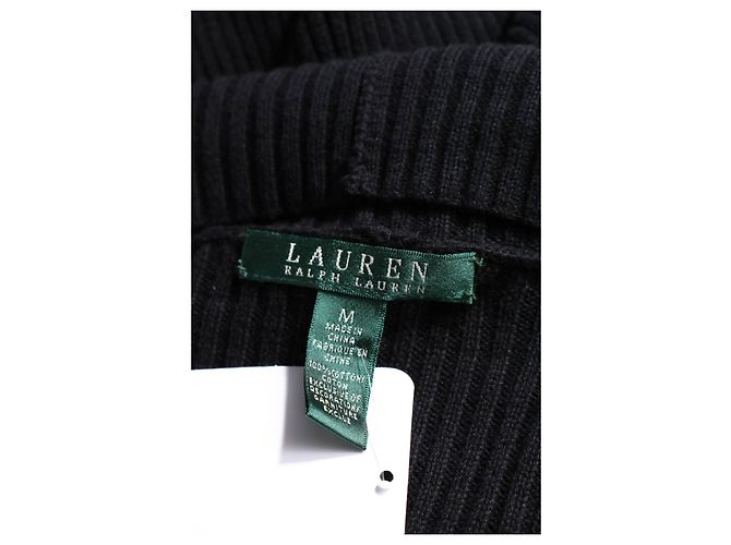 Ralph Lauren Strickjacke Schwarz Baumwolle M - Ansicht 3