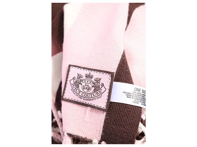 Sciarpa Juicy Couture in lana rosa multicolore - vista 3