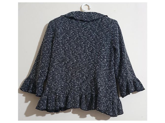 Cynthia Rowley Blazer Schwarz Weiß Grau Polyester Größe L - Ansicht 4