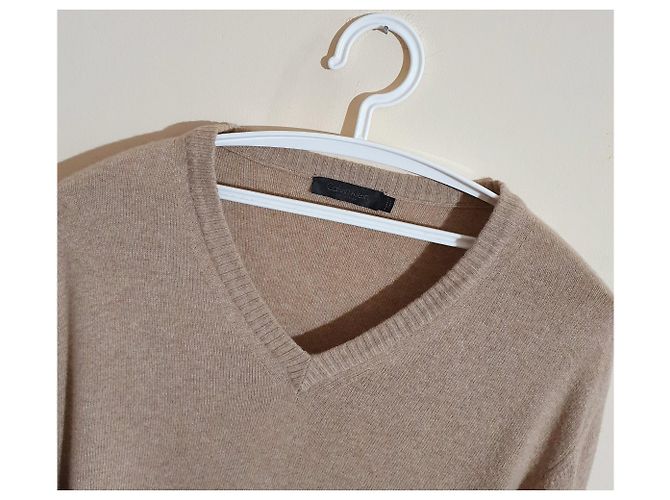 Calvin Klein Pullover Beige aus Kaschmir und Wolle M - Ansicht 2