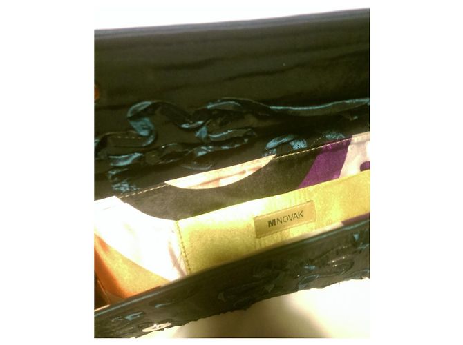 Autre Marque Clutch in raso Mnovak Verde - vista 5