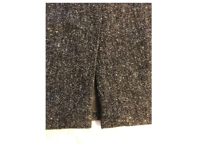 Falda Paule Ka de Cachemira Gris Negra Crema - vista 3