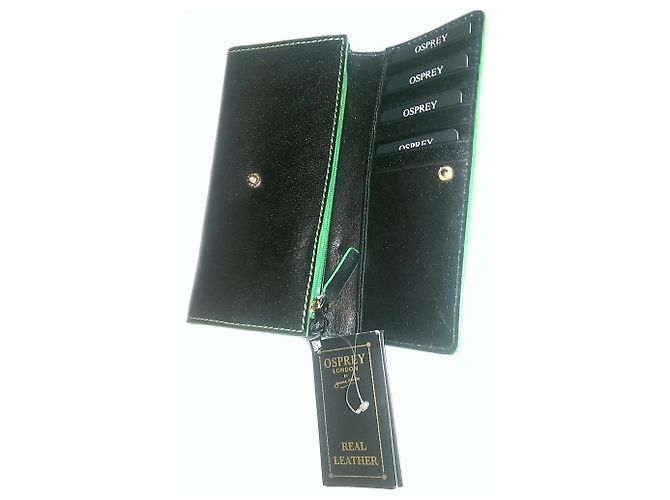 Autre Marque Osprey London Ledergeldbörse Schwarz - Ansicht 2