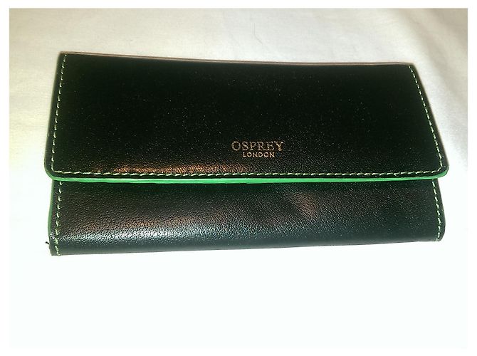 Autre Marque Osprey London Ledergeldbörse Schwarz - Ansicht 6