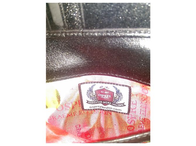 Autre Marque Osprey London Ledergeldbörse Schwarz - Ansicht 7