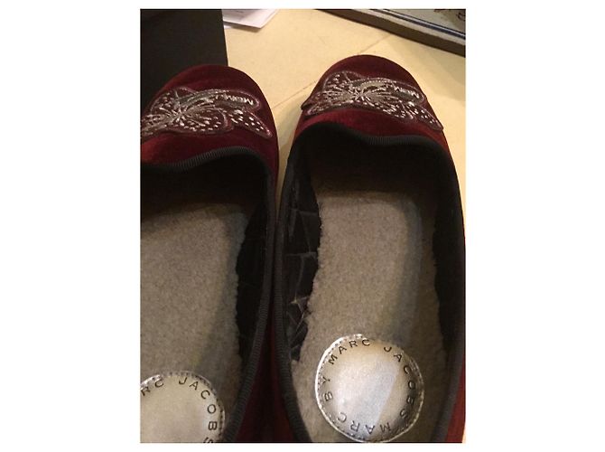 Marc by Marc Jacobs Ballerinas Samt Dunkelrot Bordeaux - Ansicht 4