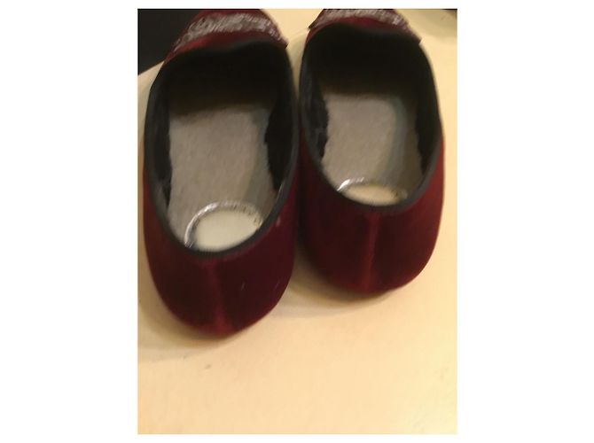 Marc by Marc Jacobs Ballerinas Samt Dunkelrot Bordeaux - Ansicht 5