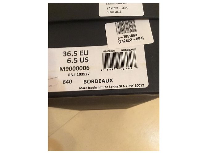 Marc by Marc Jacobs Ballerinas Samt Dunkelrot Bordeaux - Ansicht 7