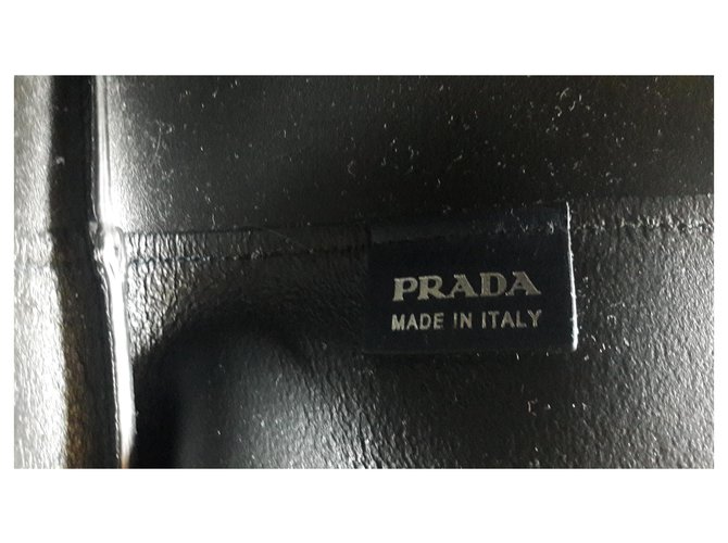 Tote Prada Ledertasche, UNGETRAGEN Marineblau - Ansicht 6
