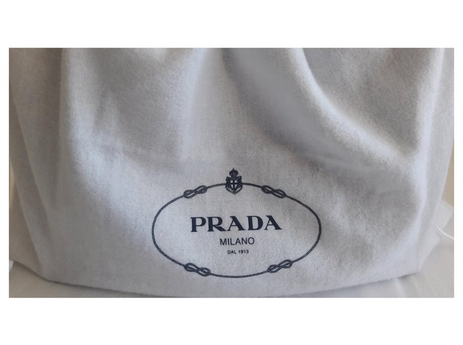 Tote Prada Ledertasche, UNGETRAGEN Marineblau - Ansicht 8