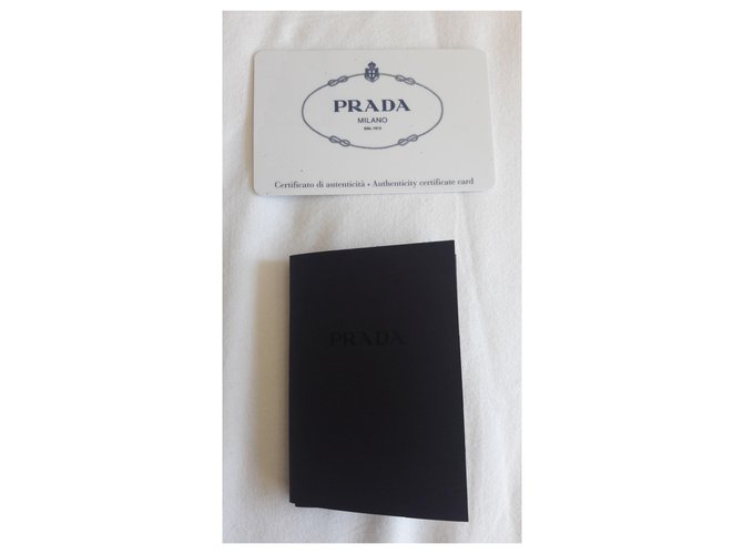 Tote Prada Ledertasche, UNGETRAGEN Marineblau - Ansicht 9
