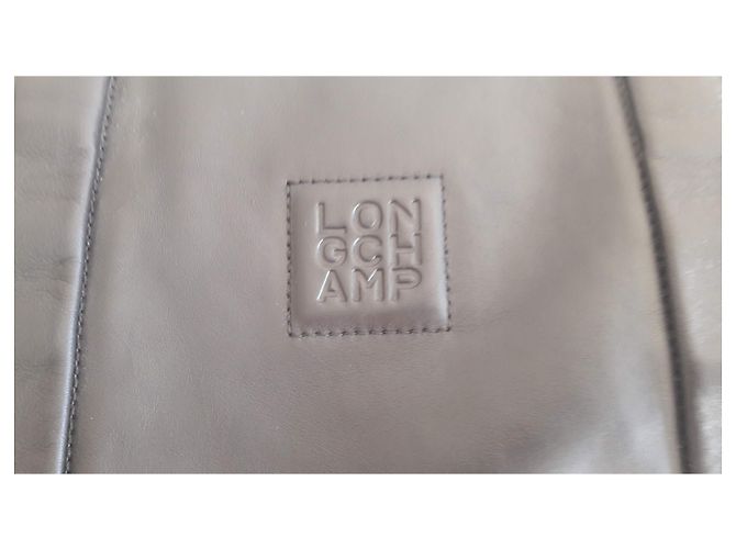 Borsa tote Longchamp in pelle nera Nero - vista 3