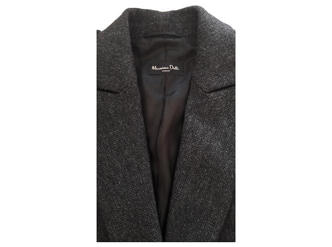 Massimo Dutti Wollrockanzug, Größe 38, blaue und graue Farbe - Ansicht 3