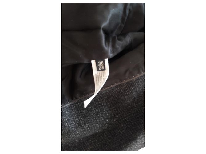 Massimo Dutti Wollrockanzug, Größe 38, blaue und graue Farbe - Ansicht 4